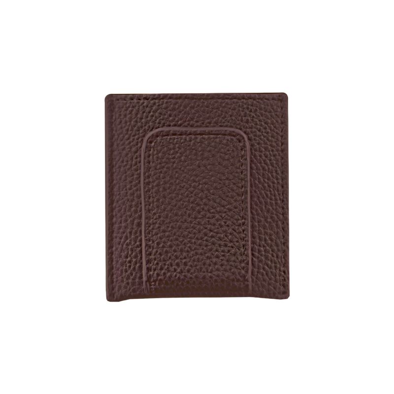 Dark Brown Money Clip Card Holder