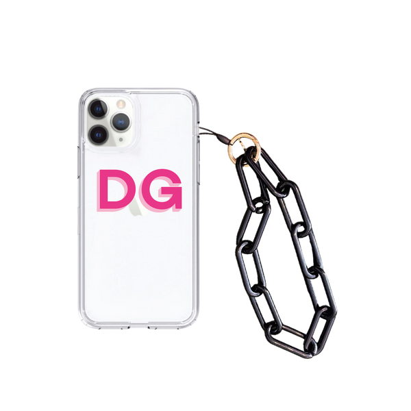 BLACK LINK PHONE STRAP