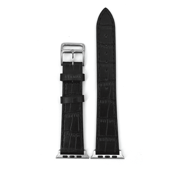 APPLE WATCH BAND BLACK CROC