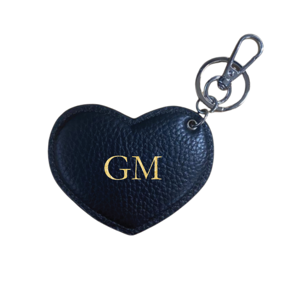 Heart Key Ring Black